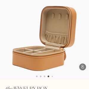 Samara jewelry box case organizer in beige
